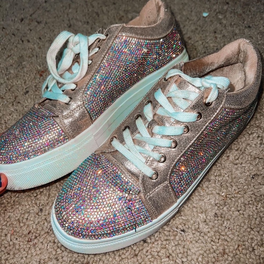 Rhinestone sparkly sneakers